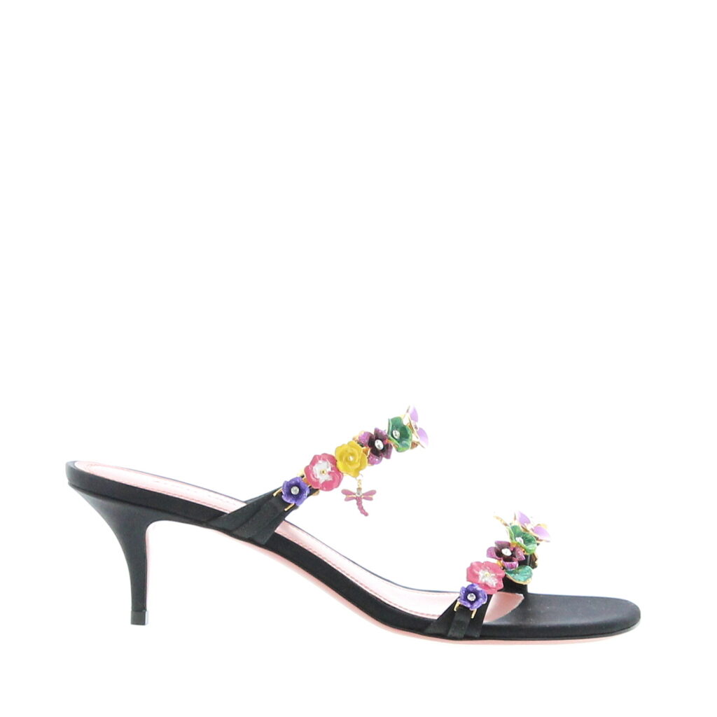 Amina Muaddi - Vittoria Slipper 55 - Black