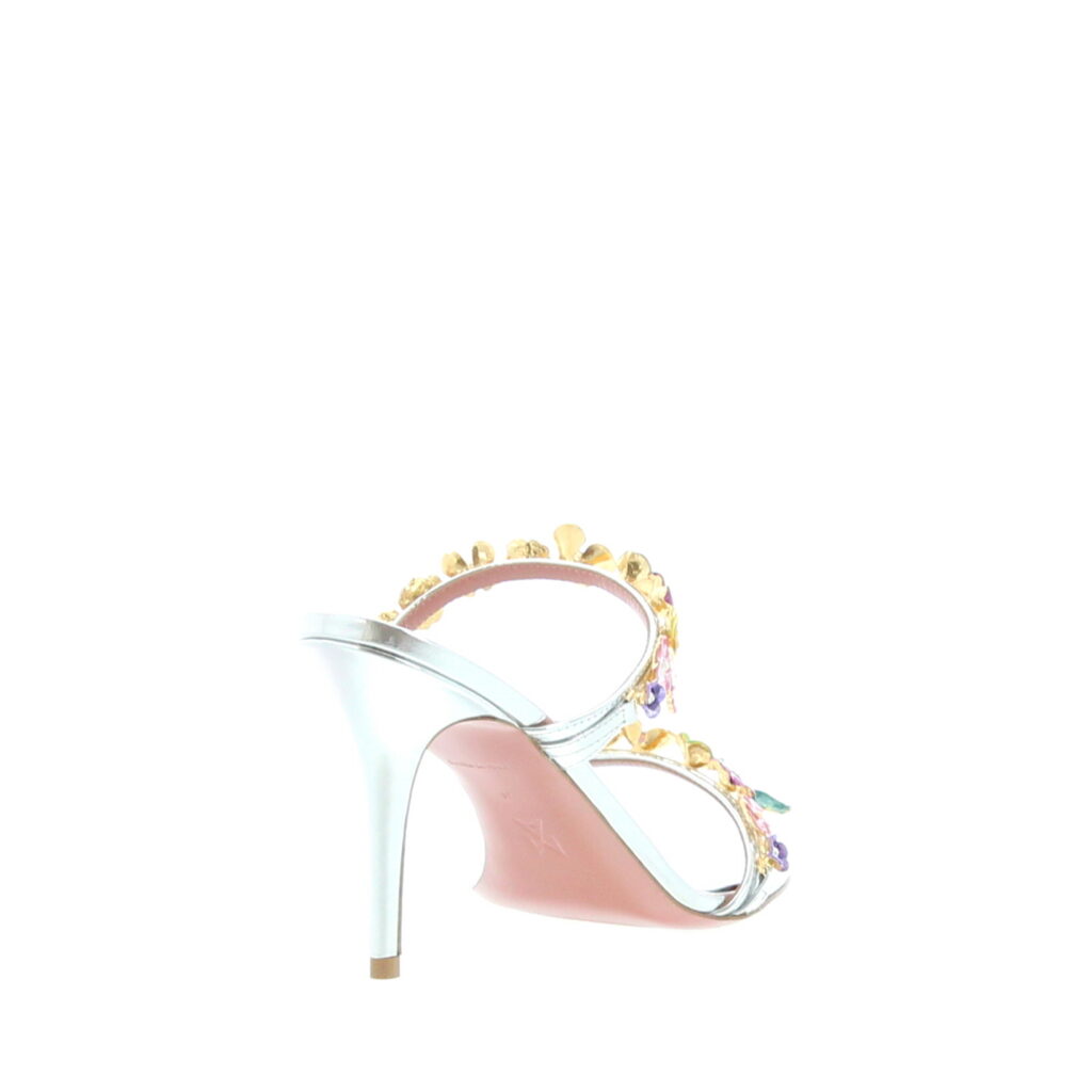 Amina Muaddi - Vittoria Slipper 90 - Silver