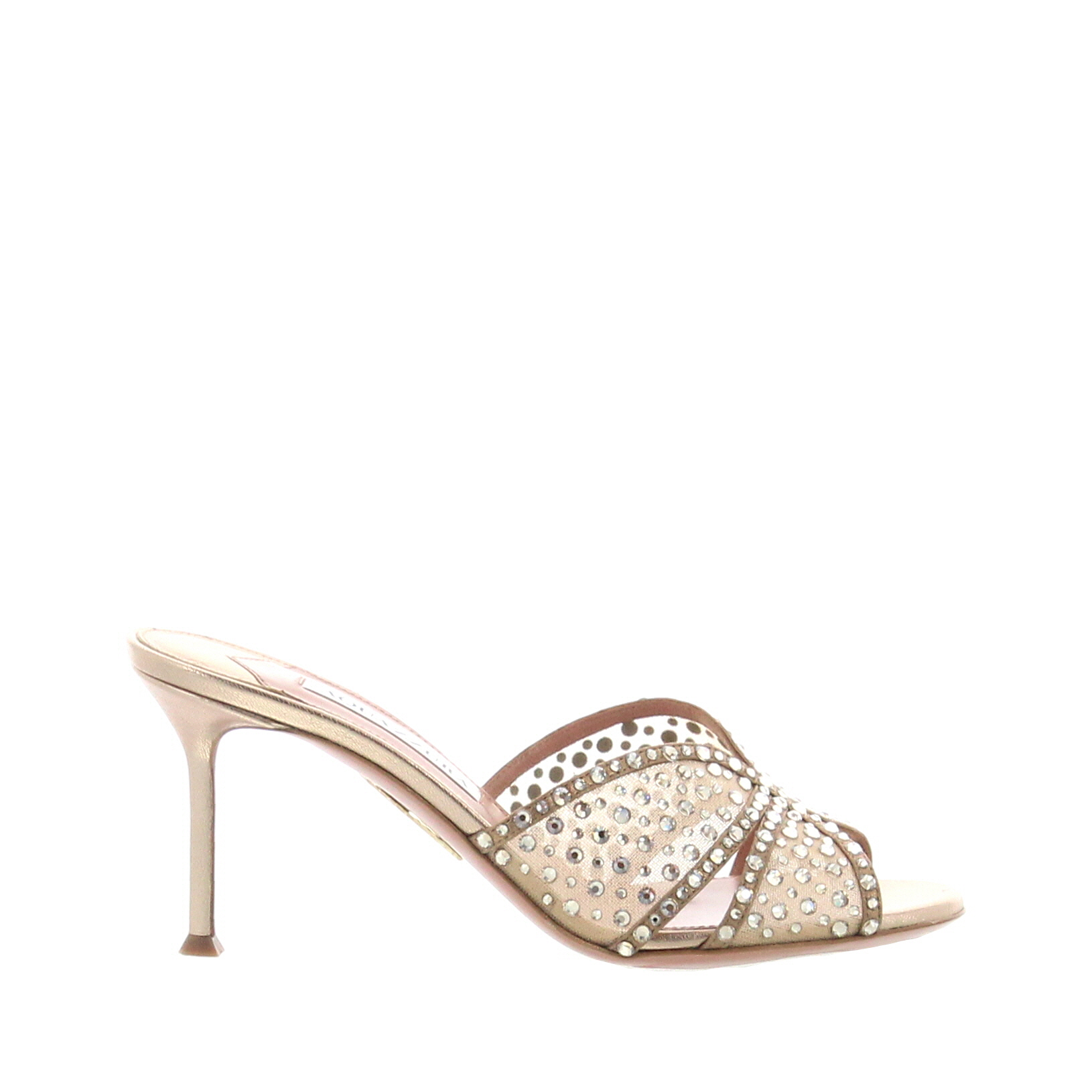 Aquazzura - Crystal Lover Mule 75 - Light Copper - Image 2