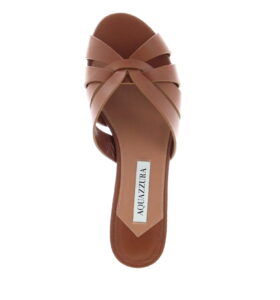 Aquazzura - Copacabana Slide Flat - Tobacco - Image 4