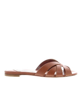 Aquazzura - Copacabana Slide Flat - Tobacco - Image 1