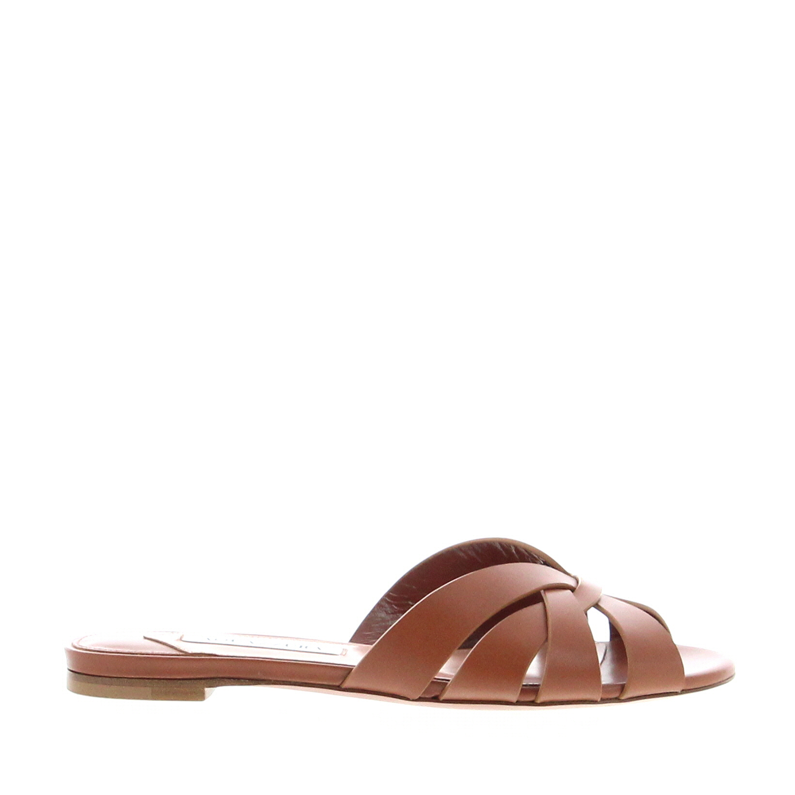 Aquazzura - Copacabana Slide Flat - Tobacco - Image 1