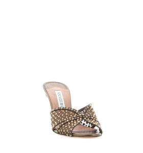 Aquazzura - Crystal Lover Mule 75 - Espresso - Image 3
