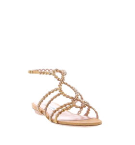 Aquazzura - Mooncrush Sandal Flat - Cognac - Image 3