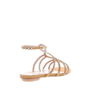 Aquazzura - Mooncrush Sandal Flat - Cognac - Image 4