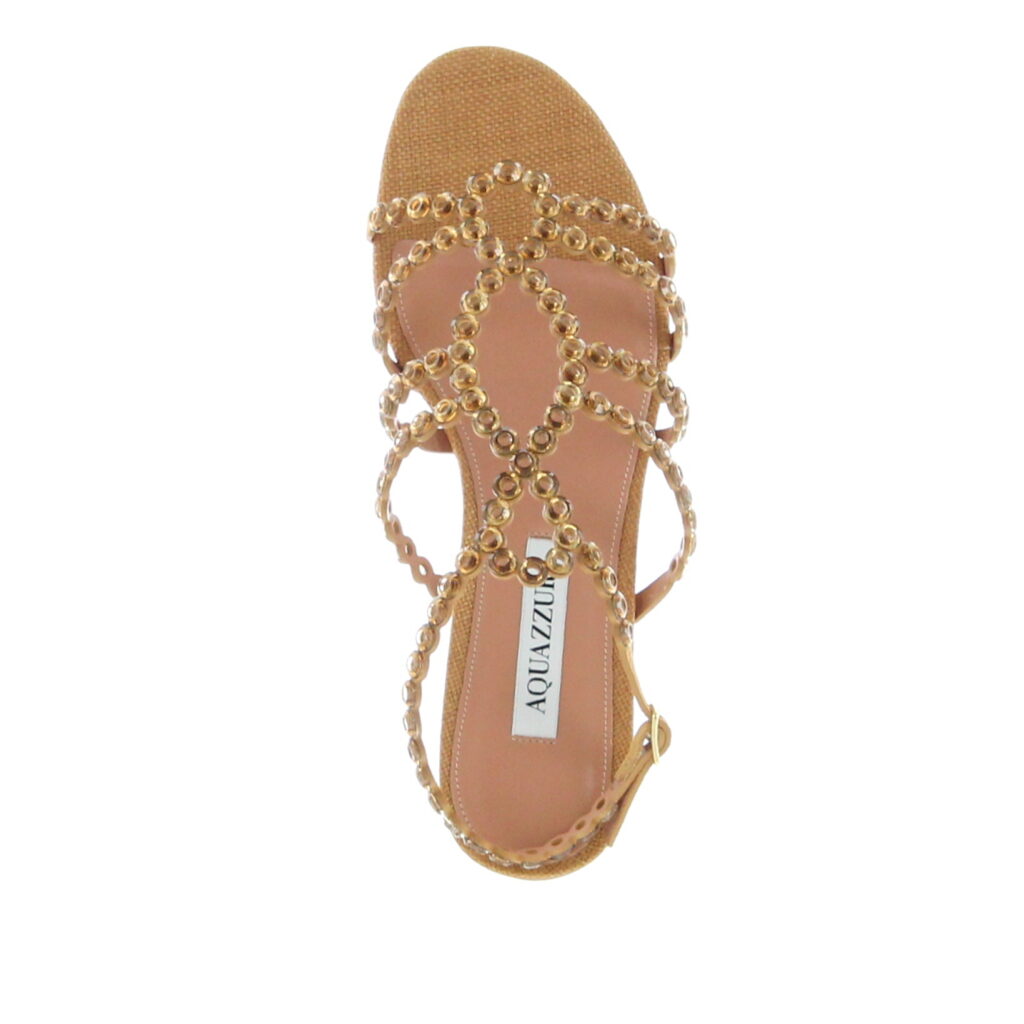 Aquazzura - Mooncrush Sandal Flat - Cognac
