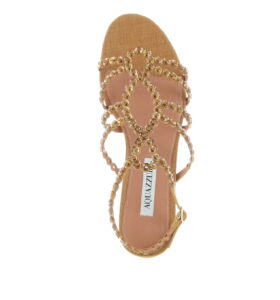 Aquazzura - Mooncrush Sandal Flat - Cognac - Image 5