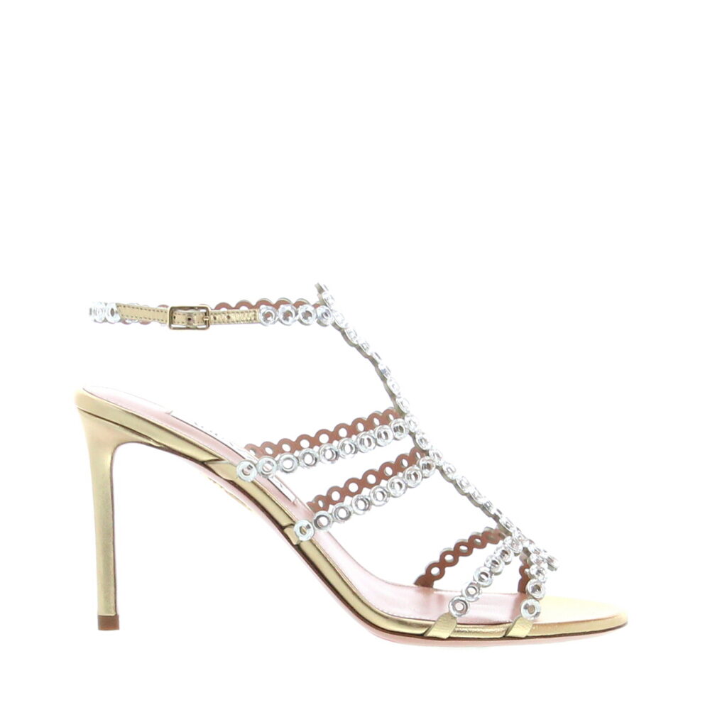 Aquazzura - Mooncrush Sandal 85 - Soft Gold