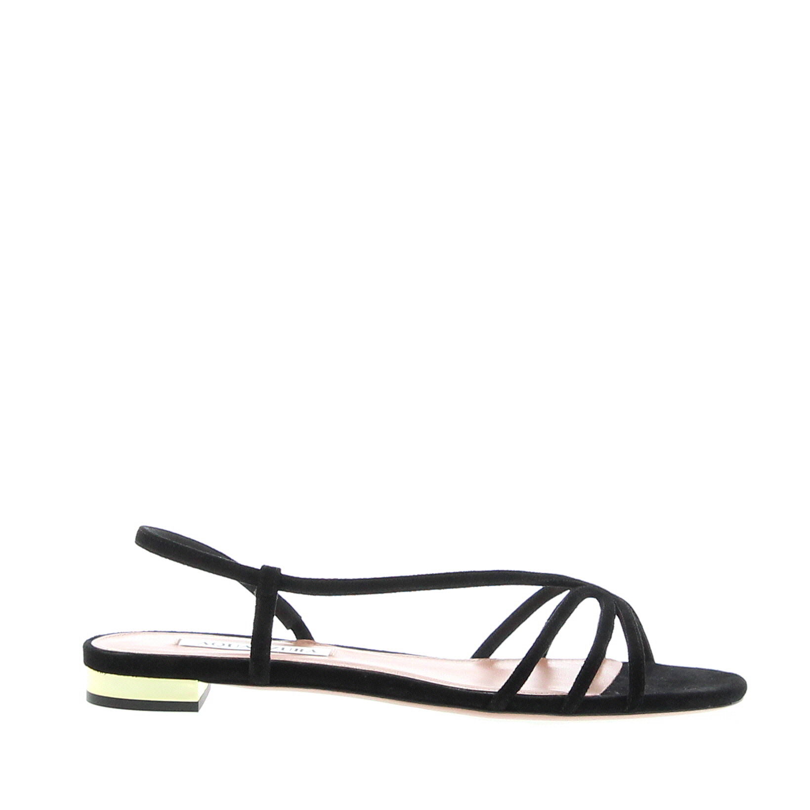 Aquazzura - Talk To Me Sandal Flat - Black - Image 1