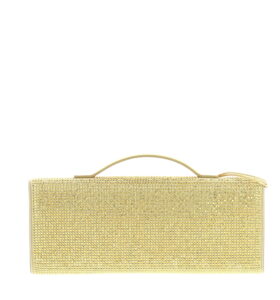 Bottega Veneta - Andiamo Long Clutch Crystals - Gold - Image 3