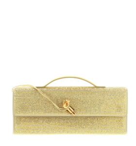 Bottega Veneta - Andiamo Long Clutch Crystals - Gold - Image 1