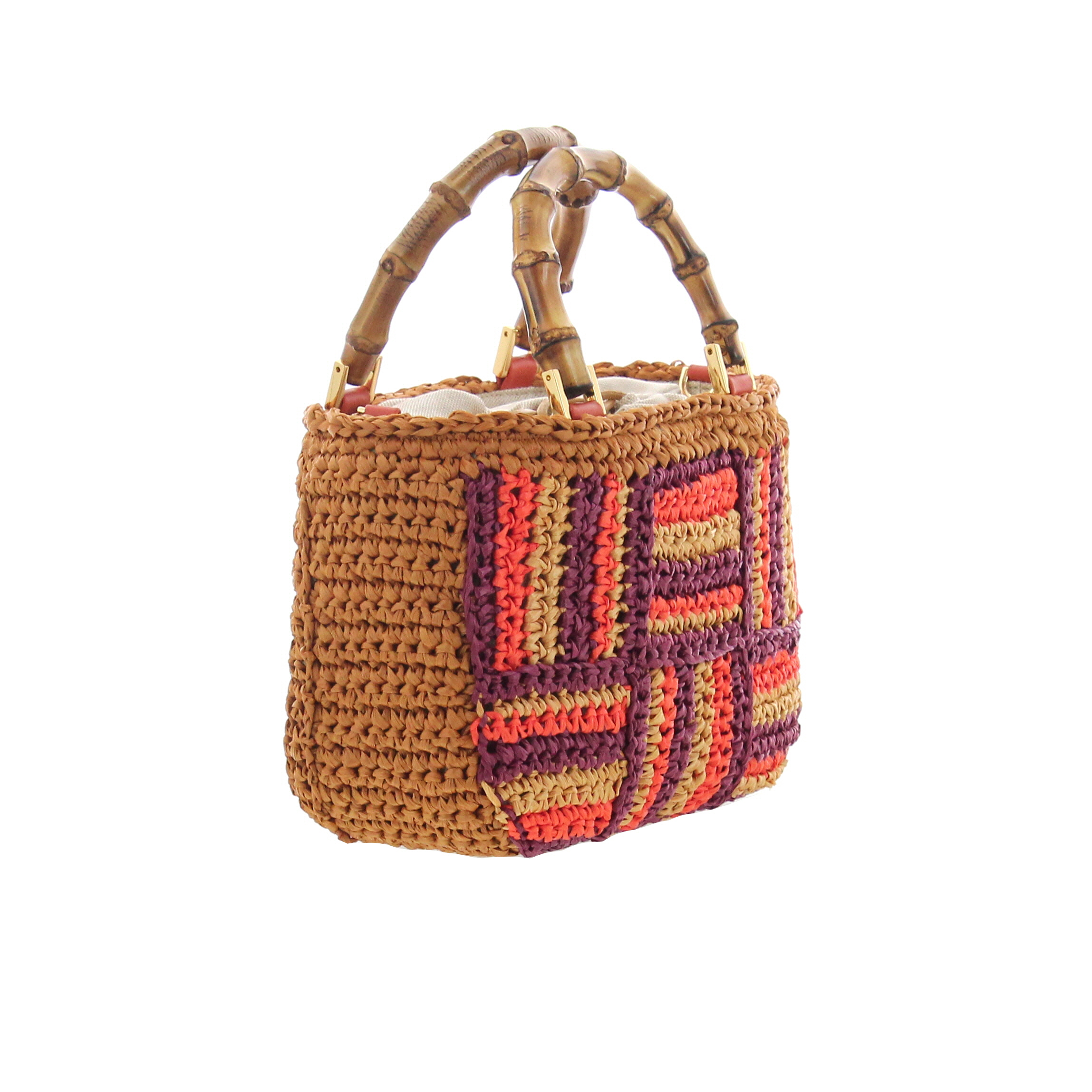 Carla Saint Barth - Rafia Small Shopping - Cuoio - Image 3