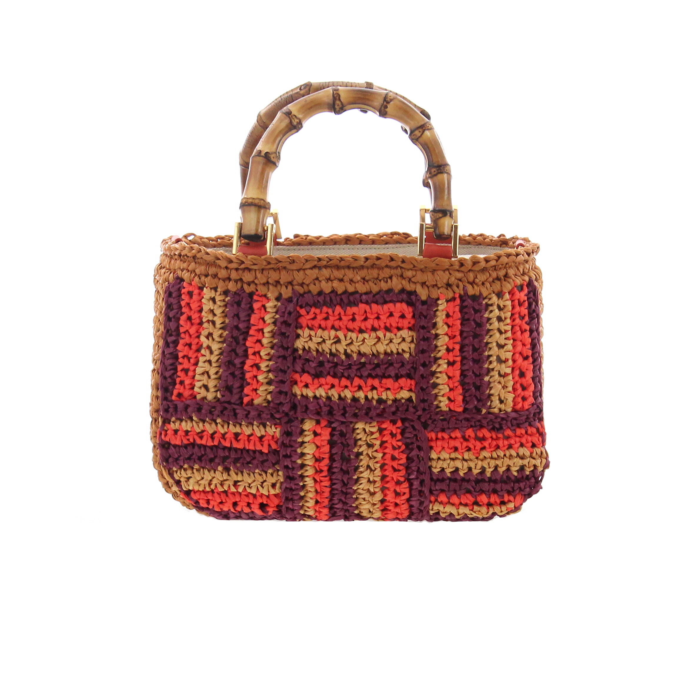 Carla Saint Barth - Rafia Small Shopping - Cuoio - Image 1