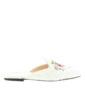 Carla Saint Barth - Spugna Slipper with embroidery - White - Image 2