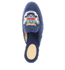 Carla Saint Barth - Spugna Slipper with embroidery - Blue - Image 4