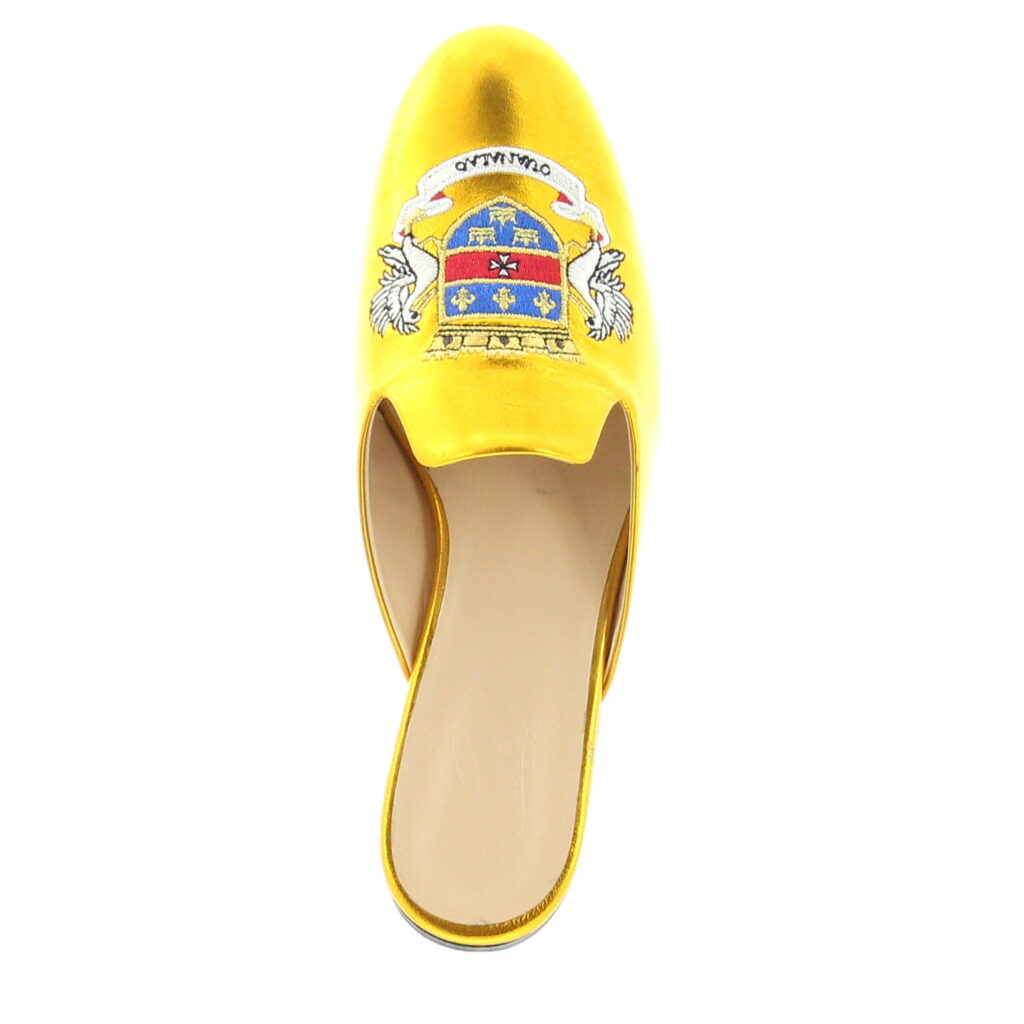 Carla Saint Barth - Slipper with embroidery - Old Gold