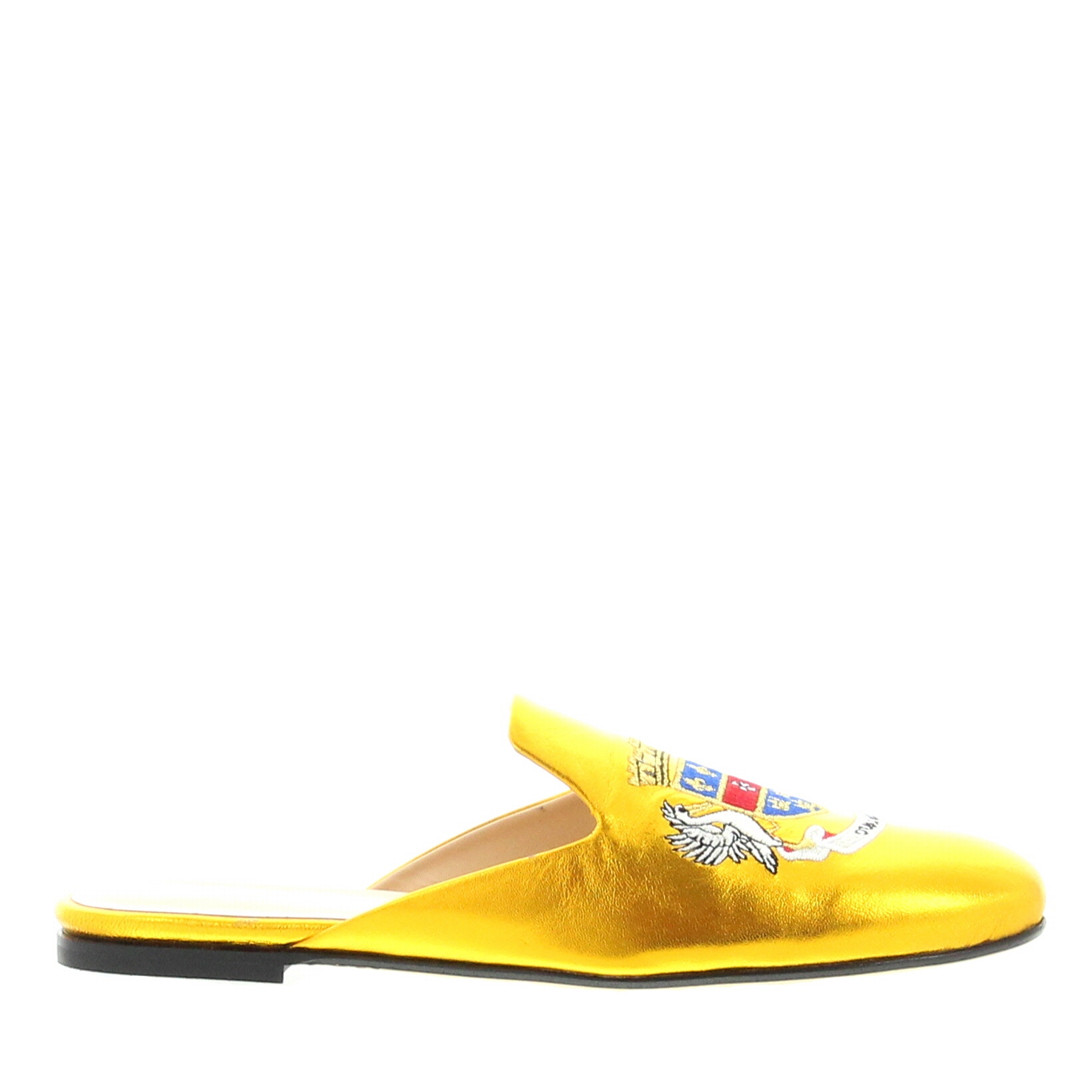 Carla Saint Barth - Slipper with embroidery - Old Gold - Image 1
