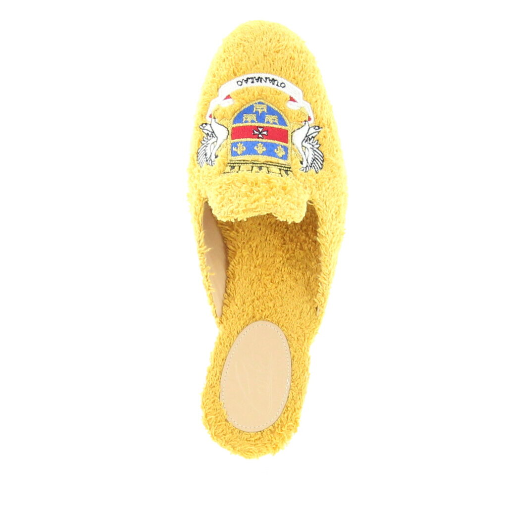 Carla Saint Barth - Spugna Slipper with embroidery - Yellow
