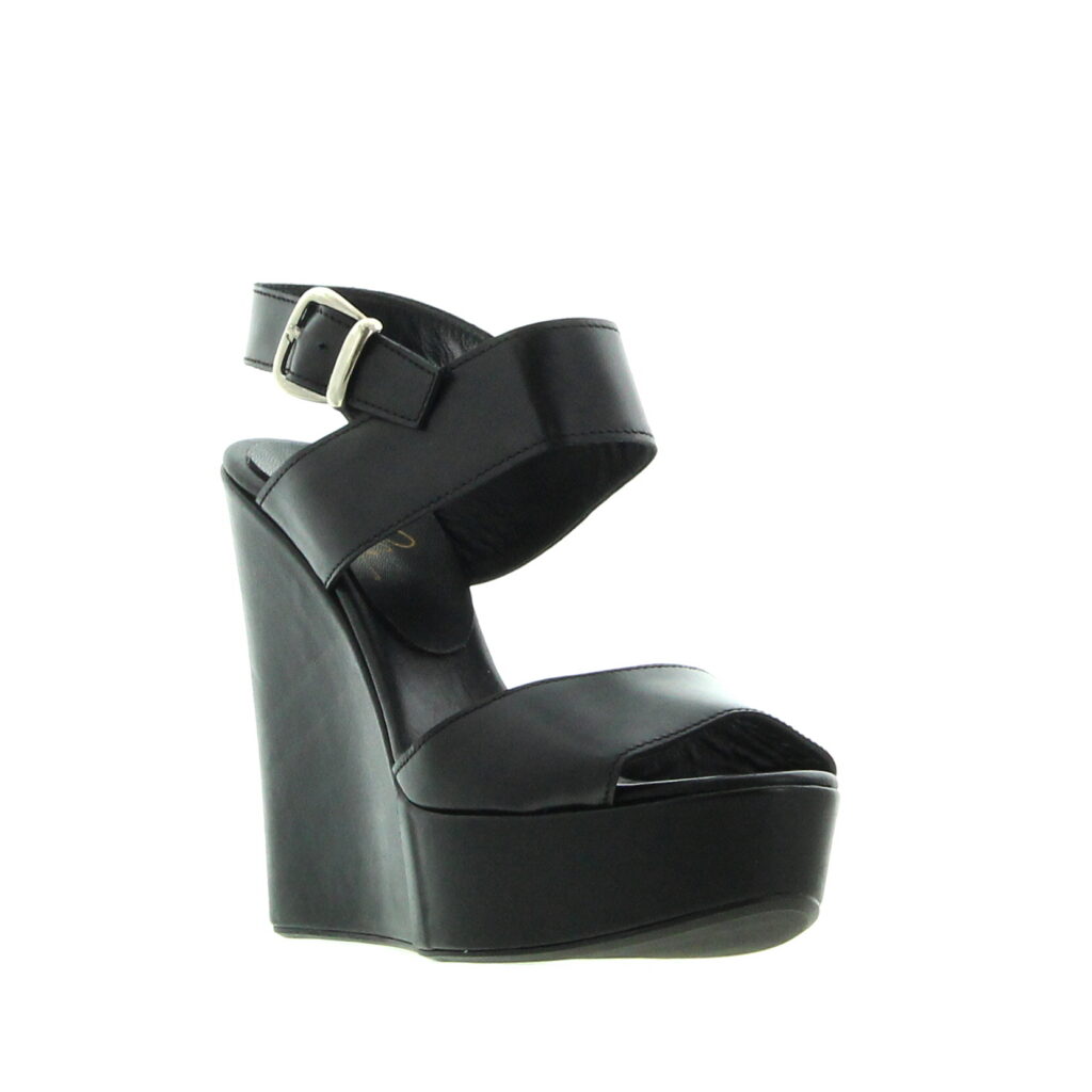 Carla saint Barth - Wilma Wedge Sandal - Black