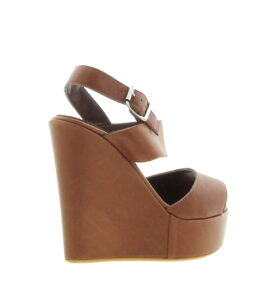 Carla saint Barth - Wilma Wedge Sandal - Cognac - Image 4