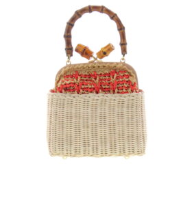 Carla Saint Barth - Vimini Wallet Bag - Natural / Coral - Image 2