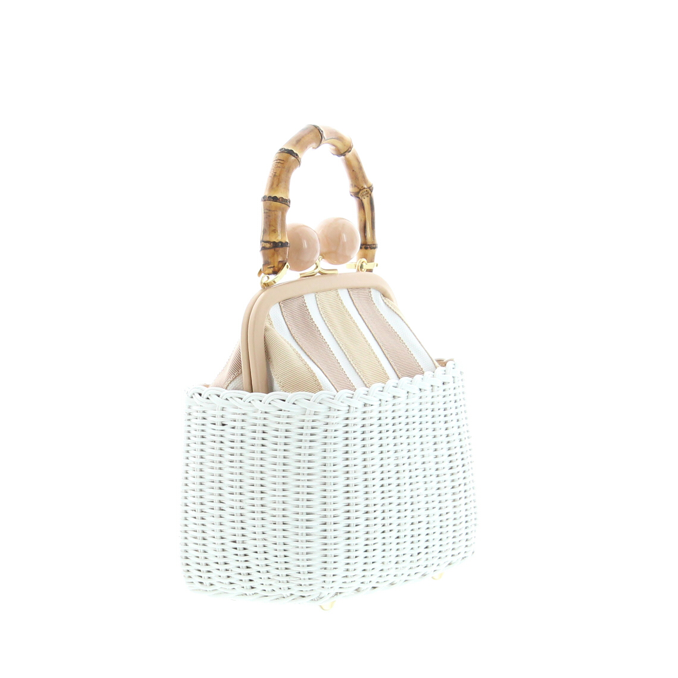 Carla Saint Barth - Vimini Wallet Bag - White / Carne - Image 3