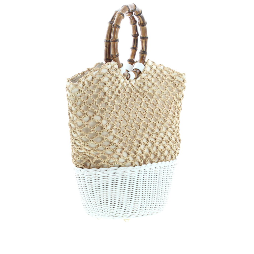 Carla Saint Barth - Vimini Crochet Tote - White - Natural