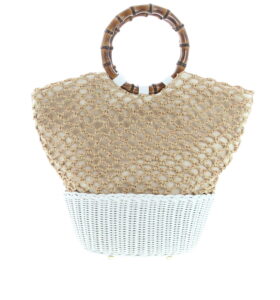 Carla Saint Barth - Vimini Crochet Tote - White - Natural - Image 2