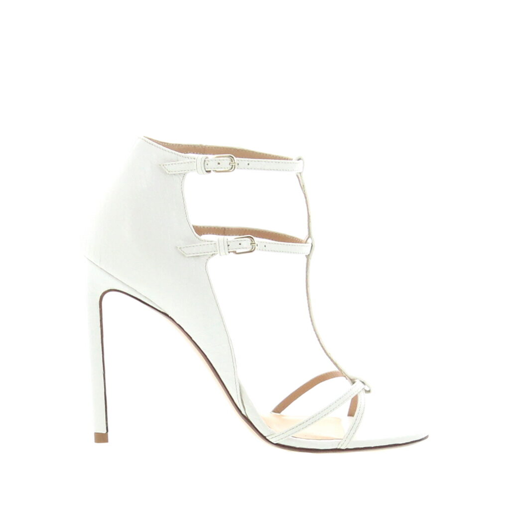 Francesco Russo - T-Bar Strappy Sandal - White