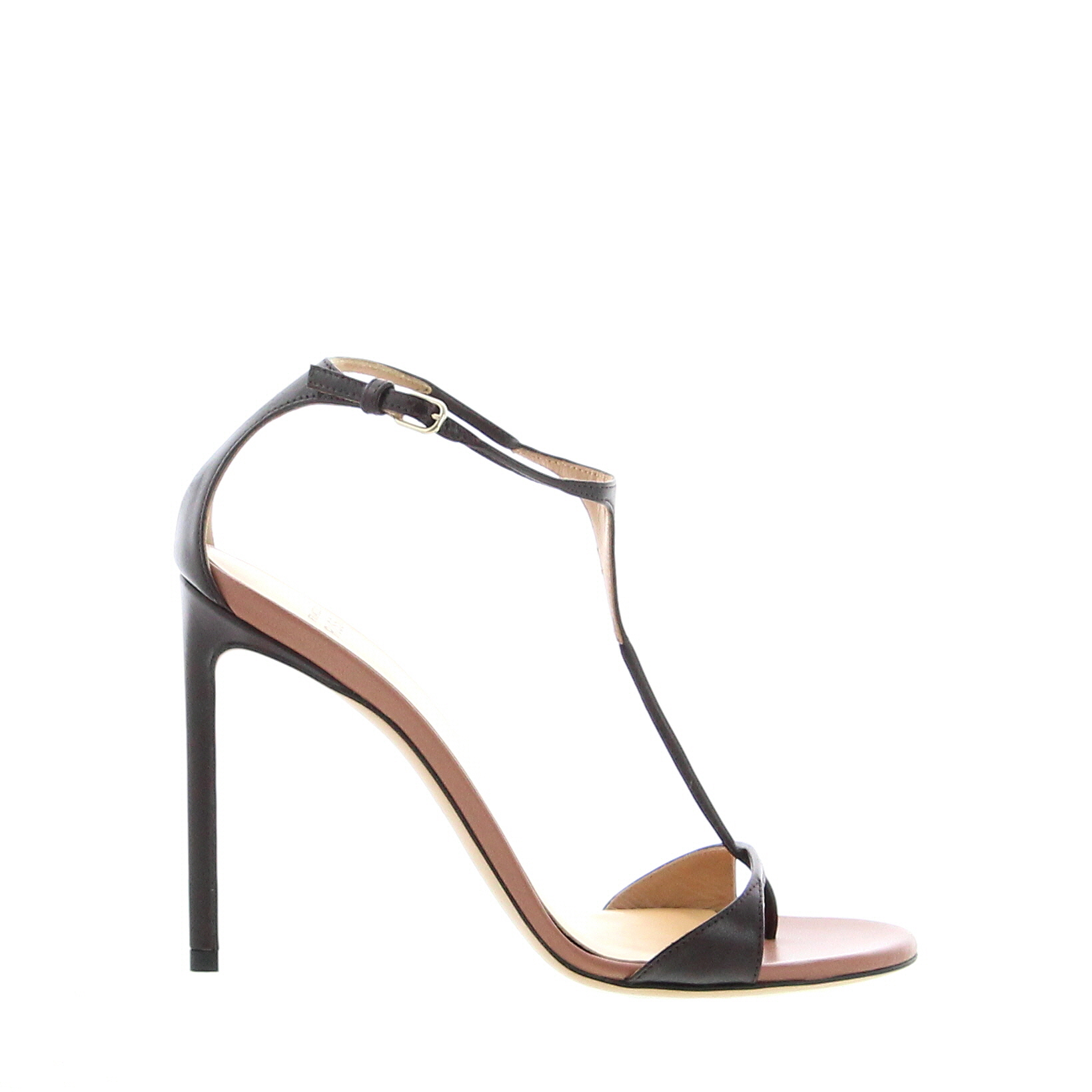 Francesco Russo - Extra Thin T-Strap Sandal 105 - Bordeaux - Image 1