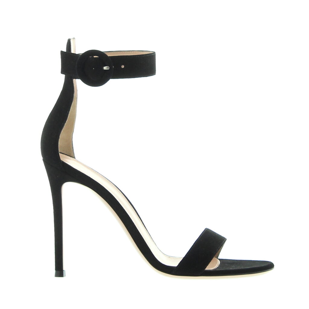 Gianvito Rossi - Portofino Sandal 105 - Black Suede