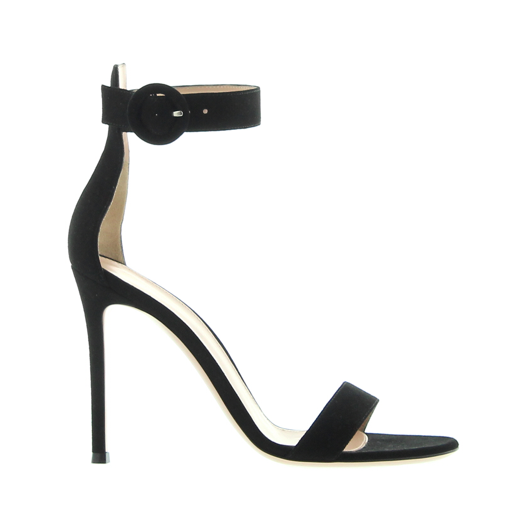 Gianvito Rossi - Portofino Sandal 105 - Black Suede - Image 1