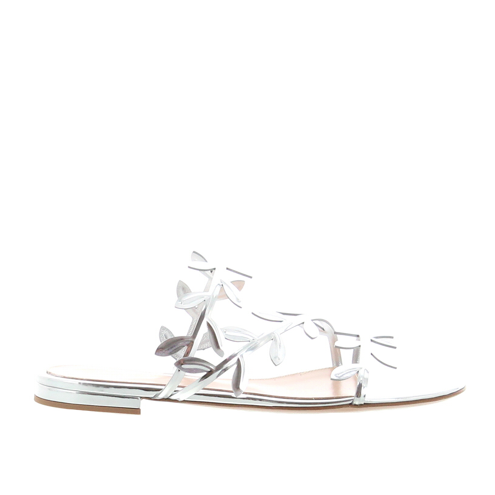 Gianvito Rossi - Flavia Sandal Flat - Silver - Image 1