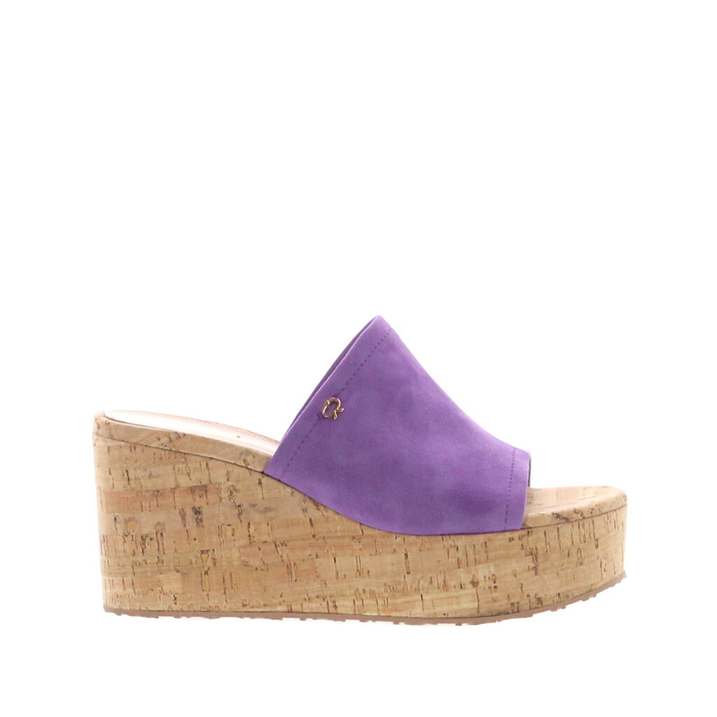 Gianvito Rossi - Cork Wedge Mule Freesia