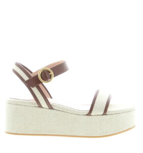 Gianvito Rossi - Rodi Sandal - Canvas Sand - Image 1