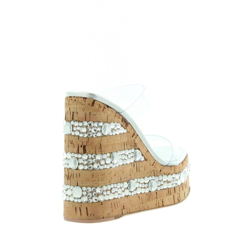 Haus Of Honey - Croco Crystal Mule - Clear