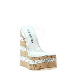 Haus Of Honey - Croco Crystal Mule - Clear - Image 3