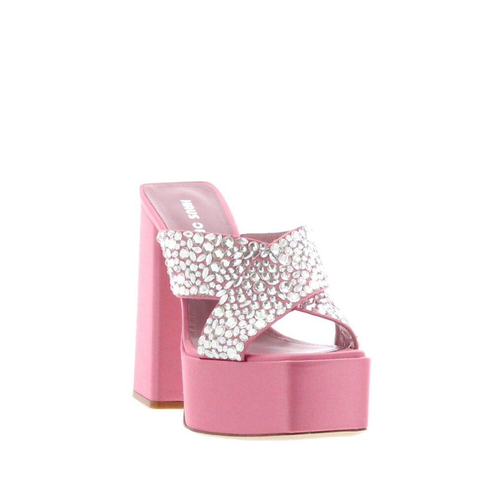Haus Of Honey - Heel Sandal Crystal - Satin Petal