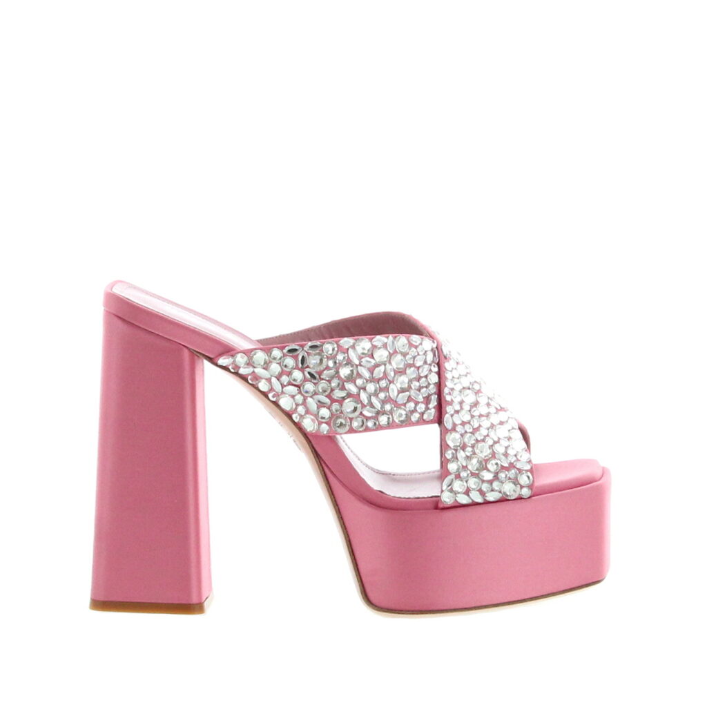 Haus Of Honey - Heel Sandal Crystal - Satin Petal
