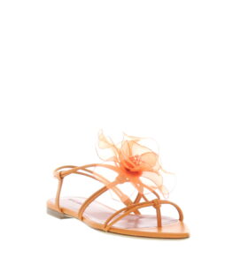 Nensi Dojaka - Flower Sandal Flat - Orange - Image 3
