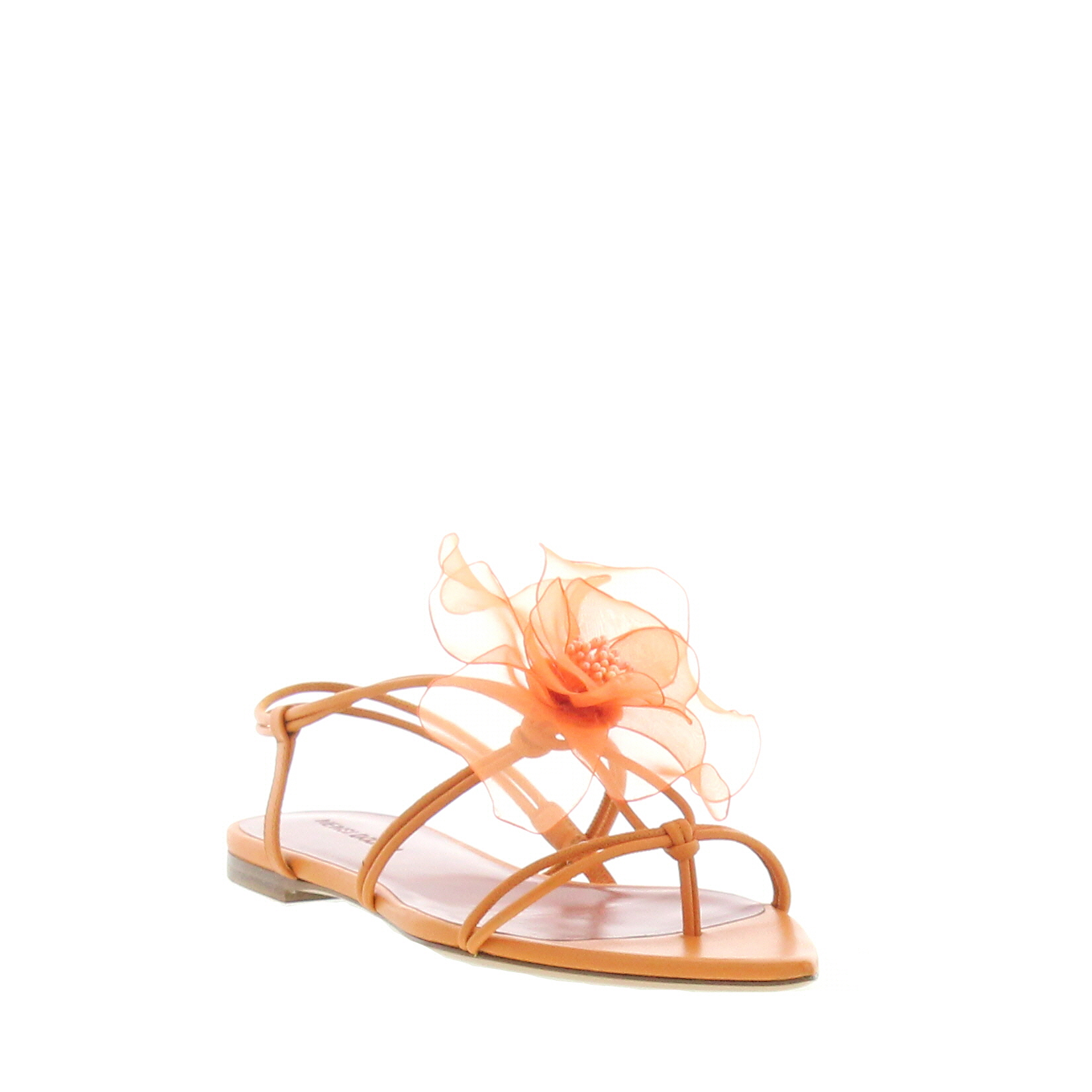 Nensi Dojaka - Flower Sandal Flat - Orange - Image 3