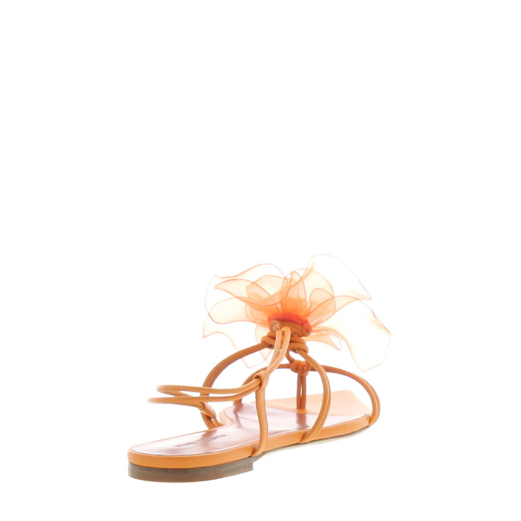 Nensi Dojaka - Flower Sandal Flat - Orange