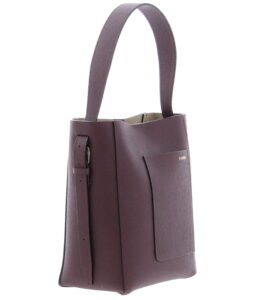 Valextra - Soft Bucket Mini Bag - Claret Red - Image 3
